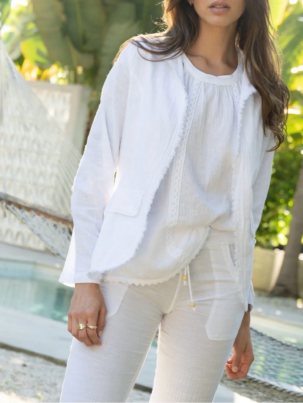 Blanco by Nature 100% cotton lightweight Isa blazer